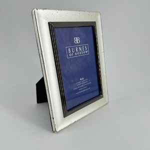 Burnes of Boston 4x6 Distressed Silver Tone Metal Picture Frame Tabletop Decor